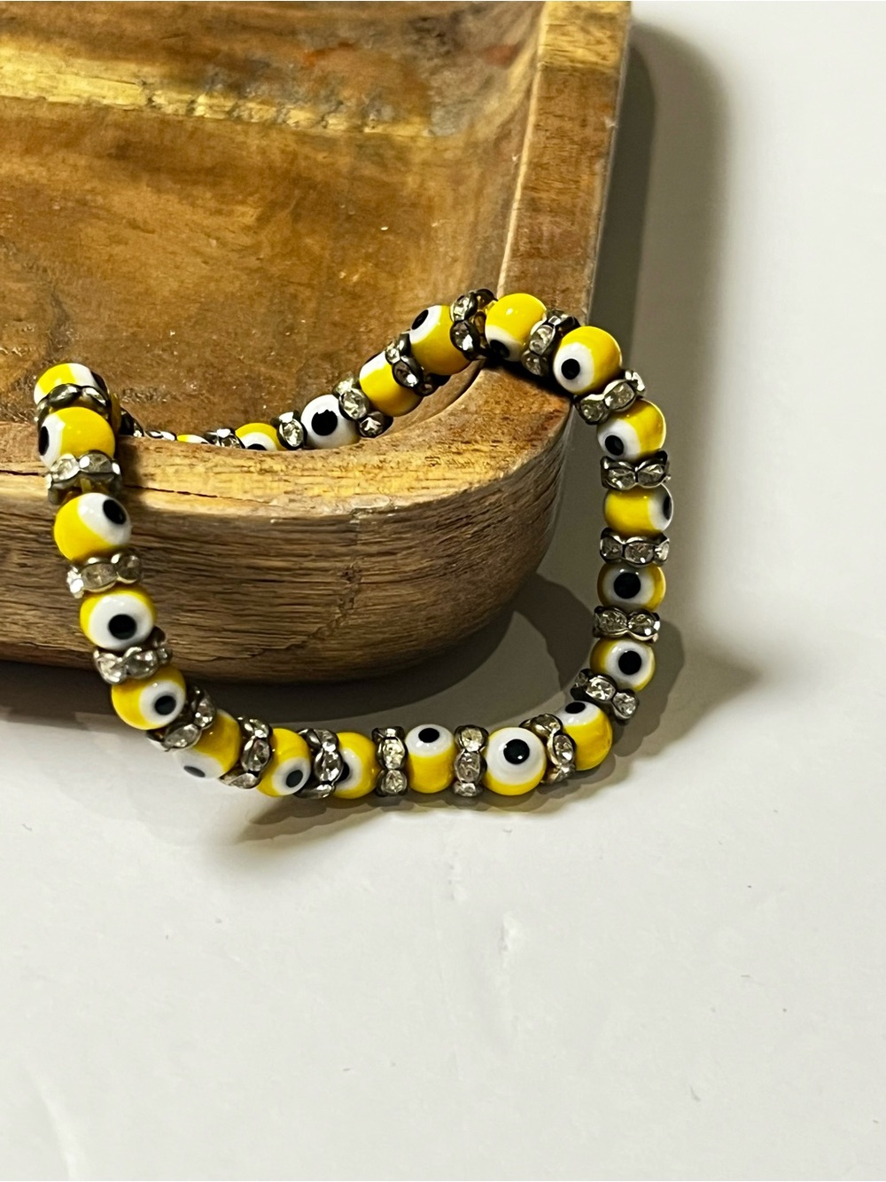 Yellow Evil Eye Bead Bracelet - Women Jewelry $10 - Picture 3 of 4